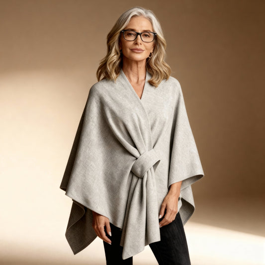 Solace Knitted Cape Shawl