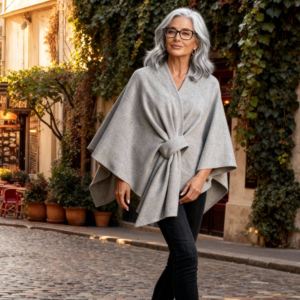 Solace Knitted Cape Shawl
