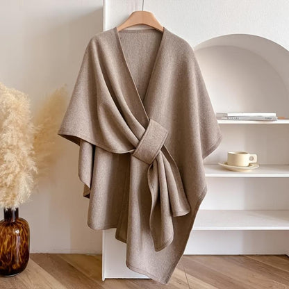 Solace Knitted Cape Shawl